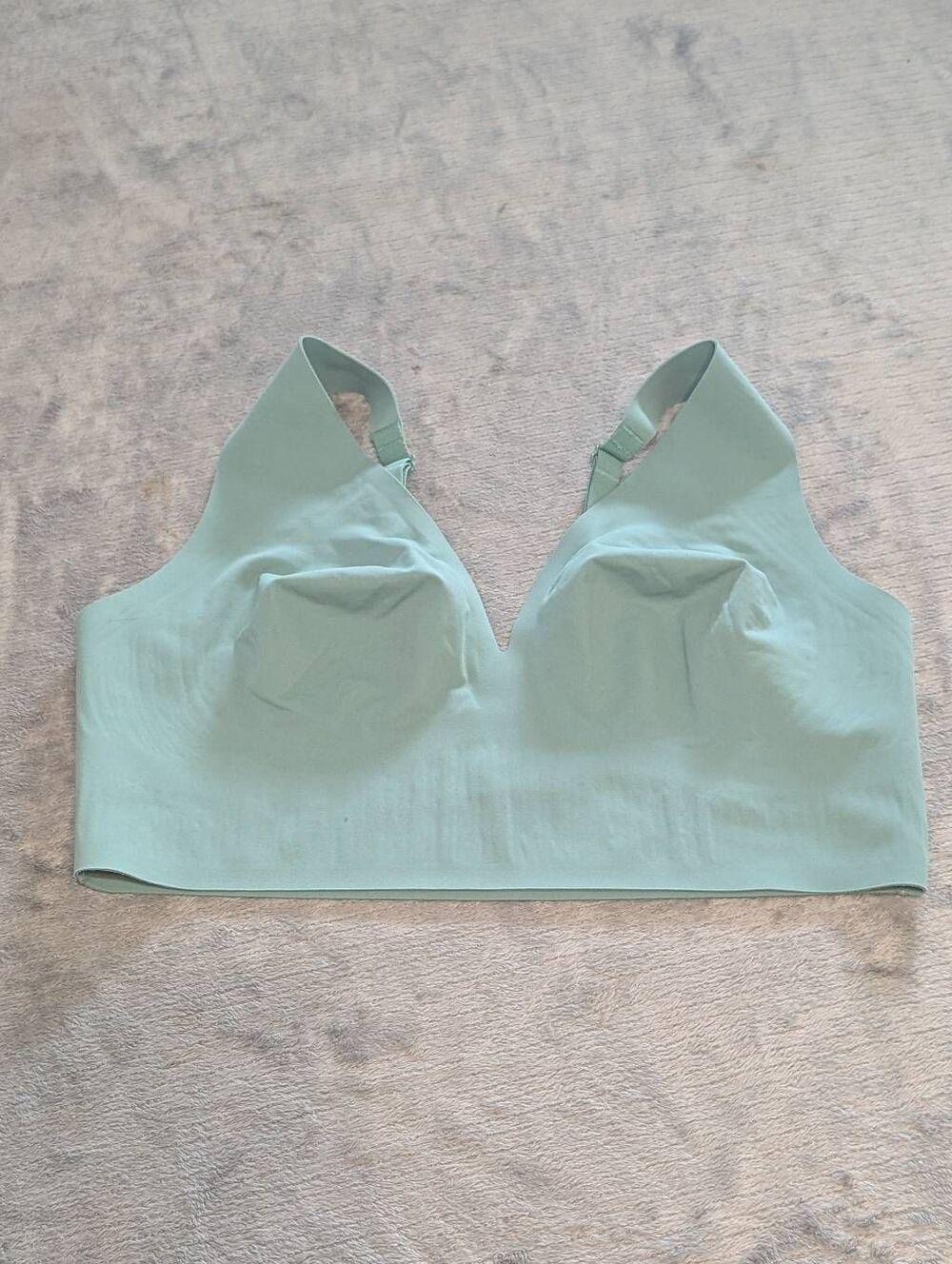 Auden size L Bonded Unlined Plunge Longline Bralette Bra Mint Green
